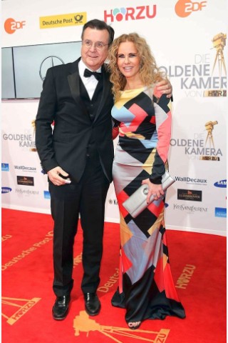 TV-Moderatorin Katja Burkard und Partner Hans Mahr,...
