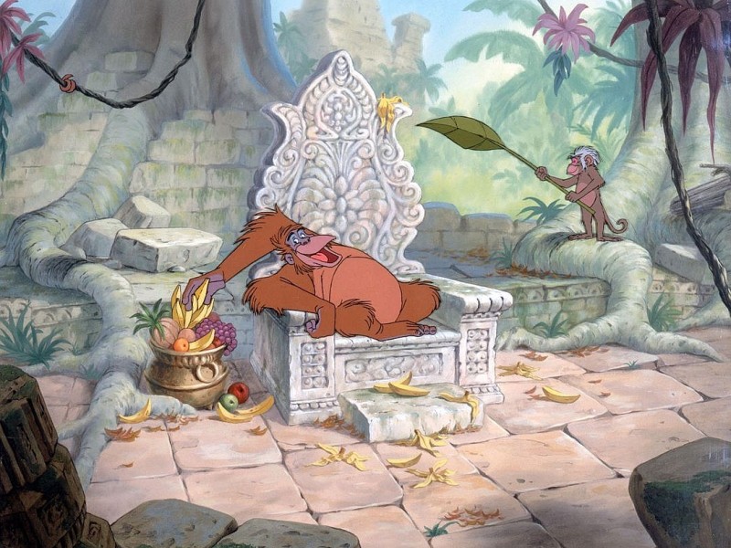 Orang-Utan King Louie will unbedingt dem Geheimnis des Feuers auf den Grund gehen. Der Affenkönig sollte ursprünglich von Louis Armstrong gesprochen und gesungen werden und ist auch dementsprechend angelegt. Ein Beispiel hierfür ist King Louis’ Scat-Passage im Song Ich wäre gern wie Du.