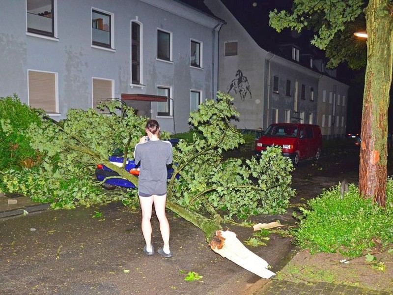 Das Unwetter hinterließ  große Schäden.