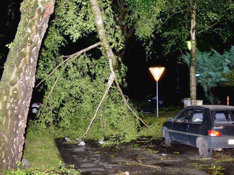 In den späten Abendstunden tobte ein extremes Unwetter über Bochum und hinterließ nach gut 30 Minuten ein totales Chaos. Im Bild: die Markgrafenstraße.