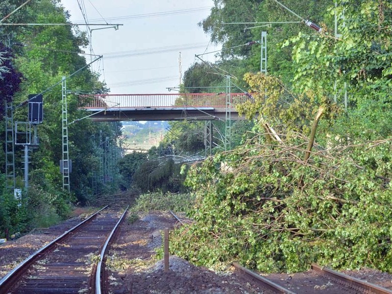 So sah es am Donnerstag noch auf der S-Bahnstrecke zwischen Essen und Bochum aus, hier in Wattenscheid.