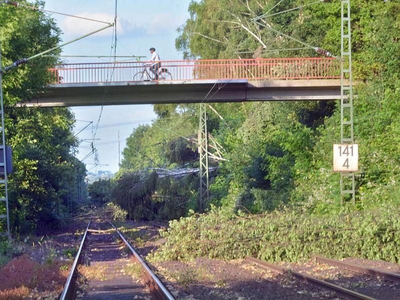 So sah es am Donnerstag noch auf der S-Bahnstrecke zwischen Essen und Bochum aus, hier in Wattenscheid.