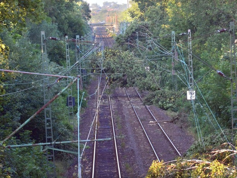 So sah es am Donnerstag noch auf der S-Bahnstrecke zwischen Essen und Bochum aus, hier in Wattenscheid.