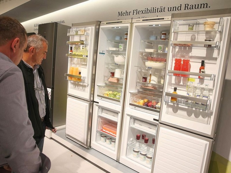 Ein extra platzsparender Kühlschrank.
