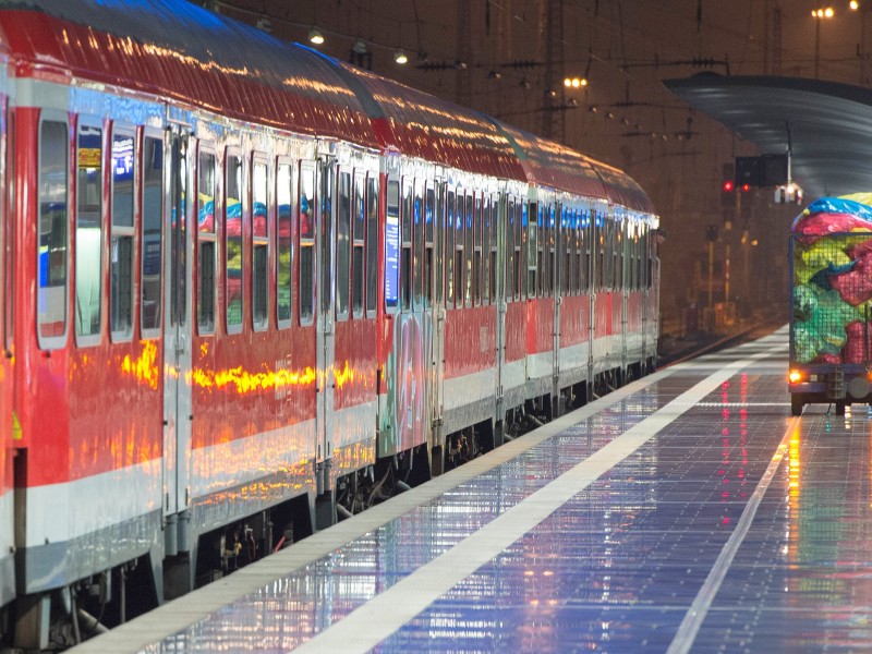 Die Auswirkungen des Lokführer-Streiks am Hauptbahnhof in Frankfurt am Main.