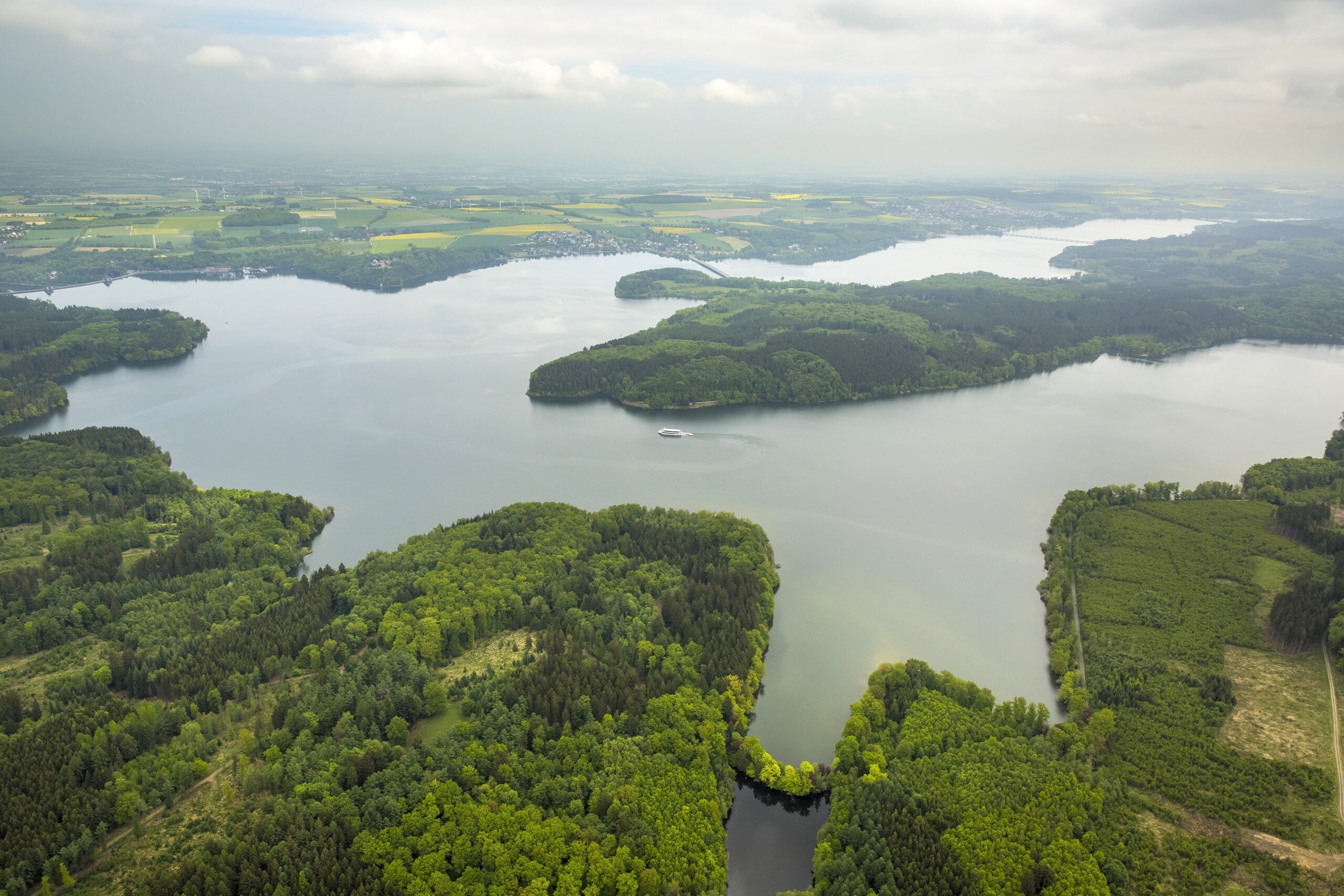 Fahrgastschiff, Ausflugsschiff Möhnesee,  Möhnesee, Sauerland, Möhnesee, Nordrhein-Westfalen, Deutschland