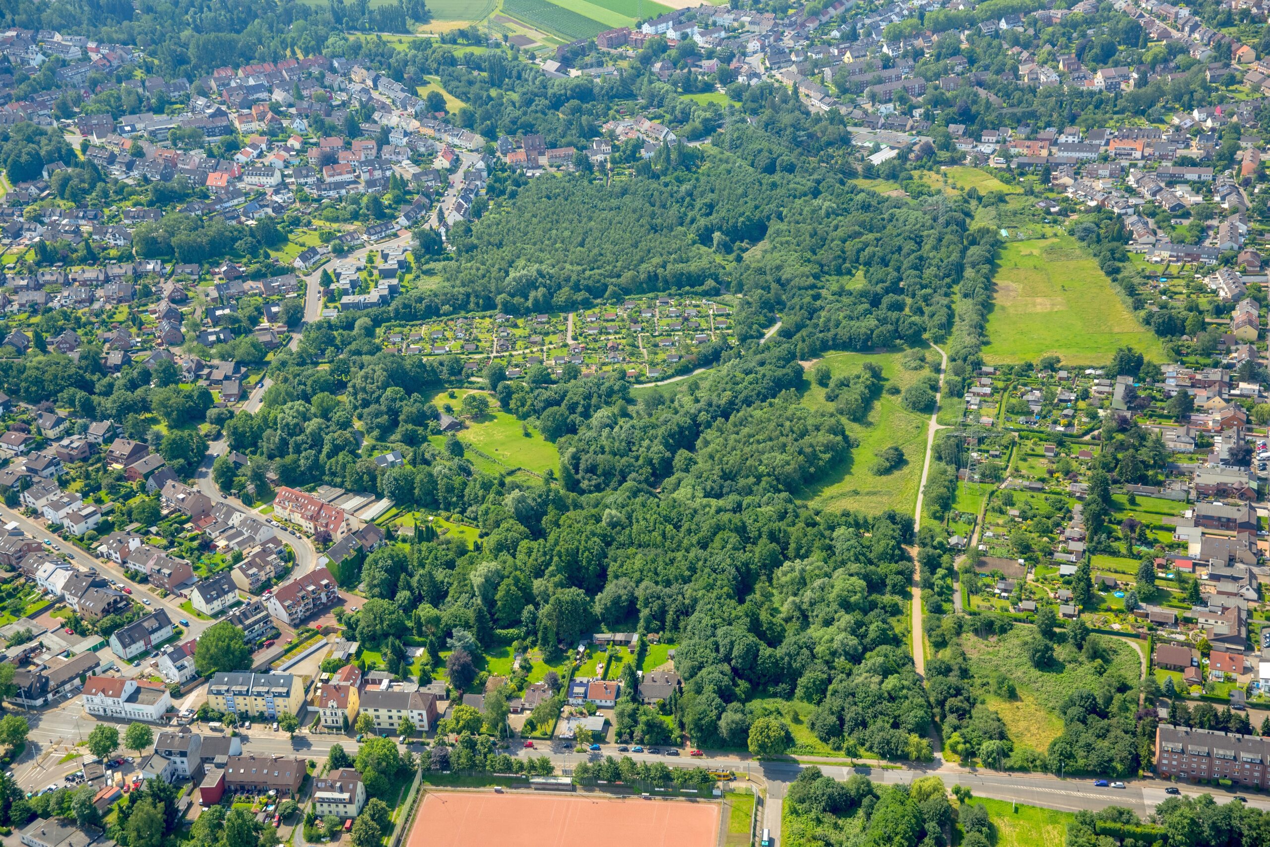 Frintrop: Schrebergärten zwischen Frintroper Straße und Breukelmannhof.