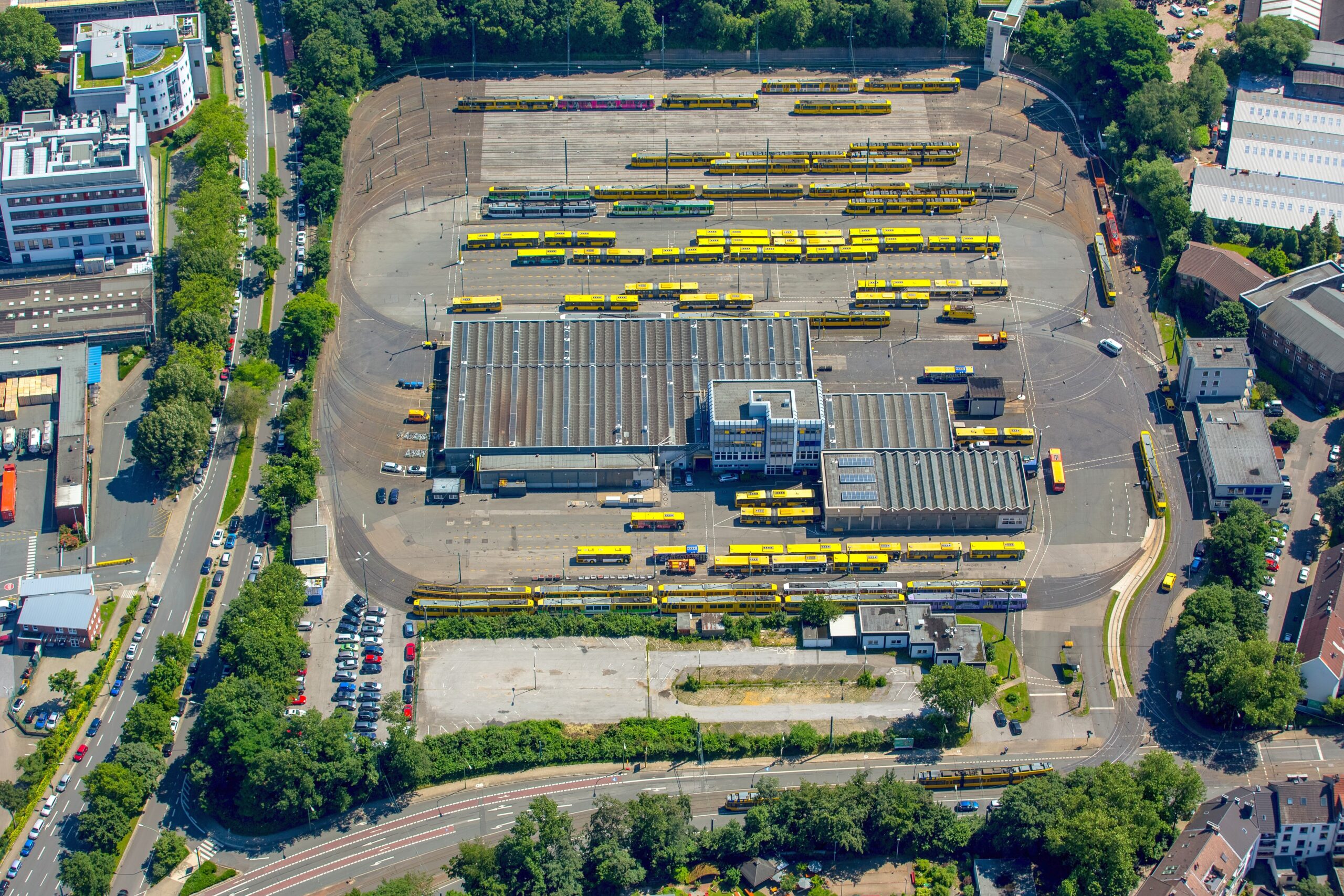 Der Betriebshof Stadtmitte der Evag an der Goldschmidtstraße.