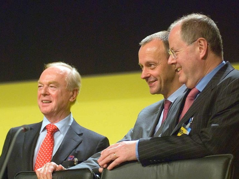 Gerd Pieper, Friedrich Merz, Peer Steinbrück, v.l.n.r.