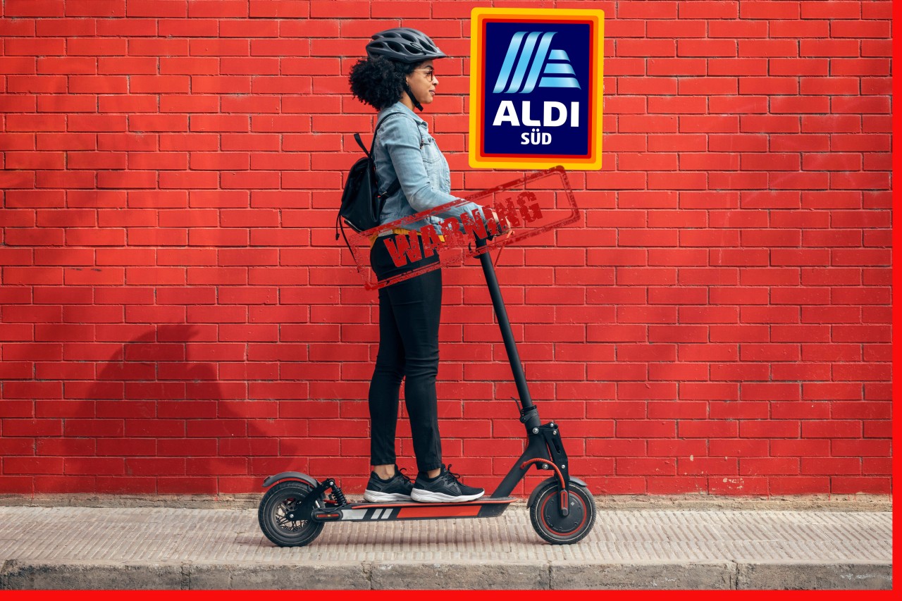 Aldi Süd hat einen E-Roller im Angebot, der bei einer Bewertung des ADAC nicht gut abschneidet.