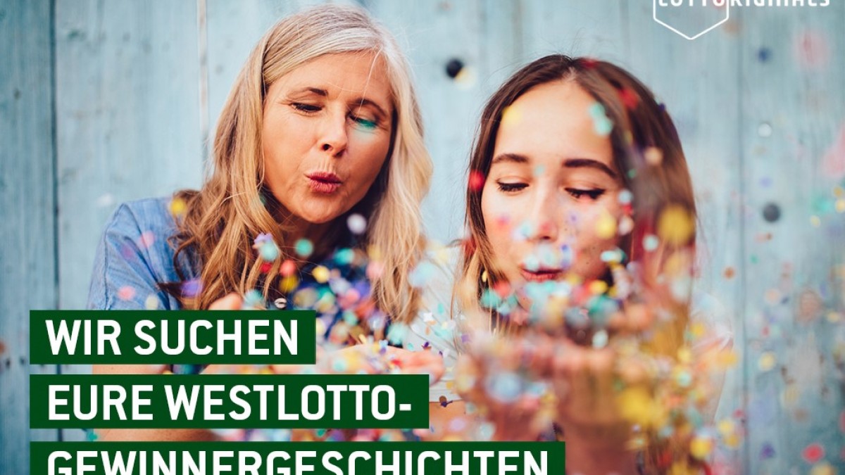 BU: Ein kleiner oder großer Lottogewinn hat sich als Lebensveränderer erwiesen? Die Aktion LOTTOriginals sucht bis zum 17. Mai 2022 interessante Geschichten rund um die Gewinne bei allen möglichen WestLotto-Spielangeboten.