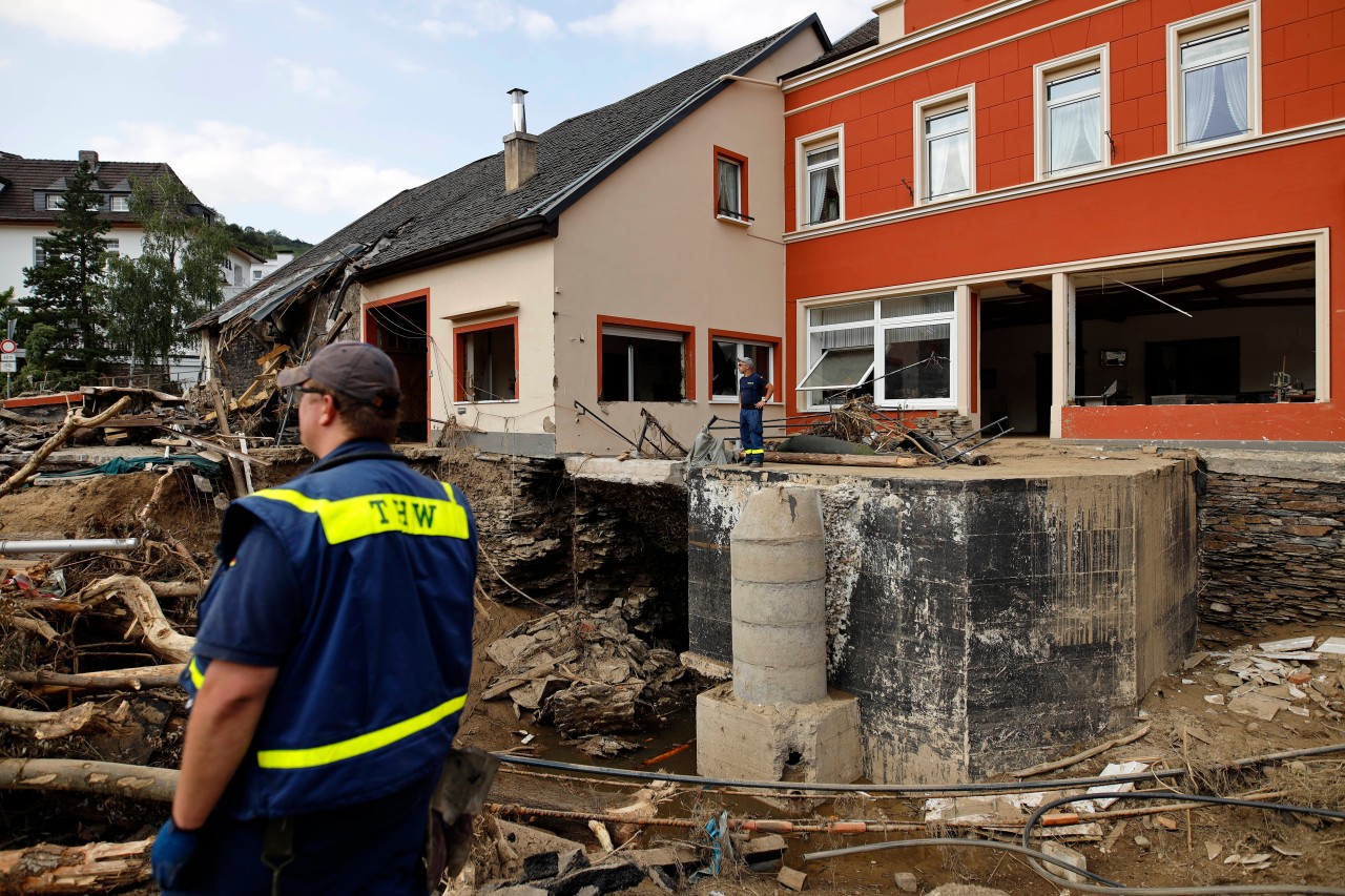 Helfer des THW wurden in den Flutgebieten teilweise heftig bepöbelt.