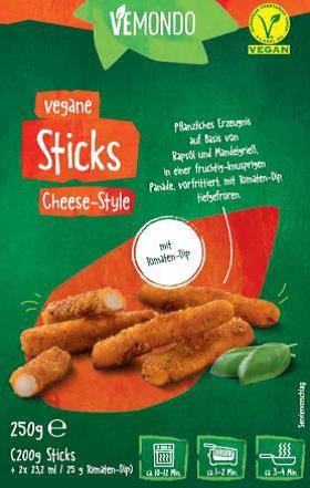 Auch die veganen Sticks solltest du besser nicht mehr essen. 