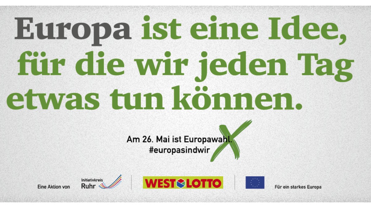 Geografisch betrachtet liegt Nordrhein-Westfalen ziemlich zentral in Europa. Daraus folgt, dass wir alle einen – in welcher Weise auch immer – Bezug zu Europa haben. Europa braucht deine Stimme! 