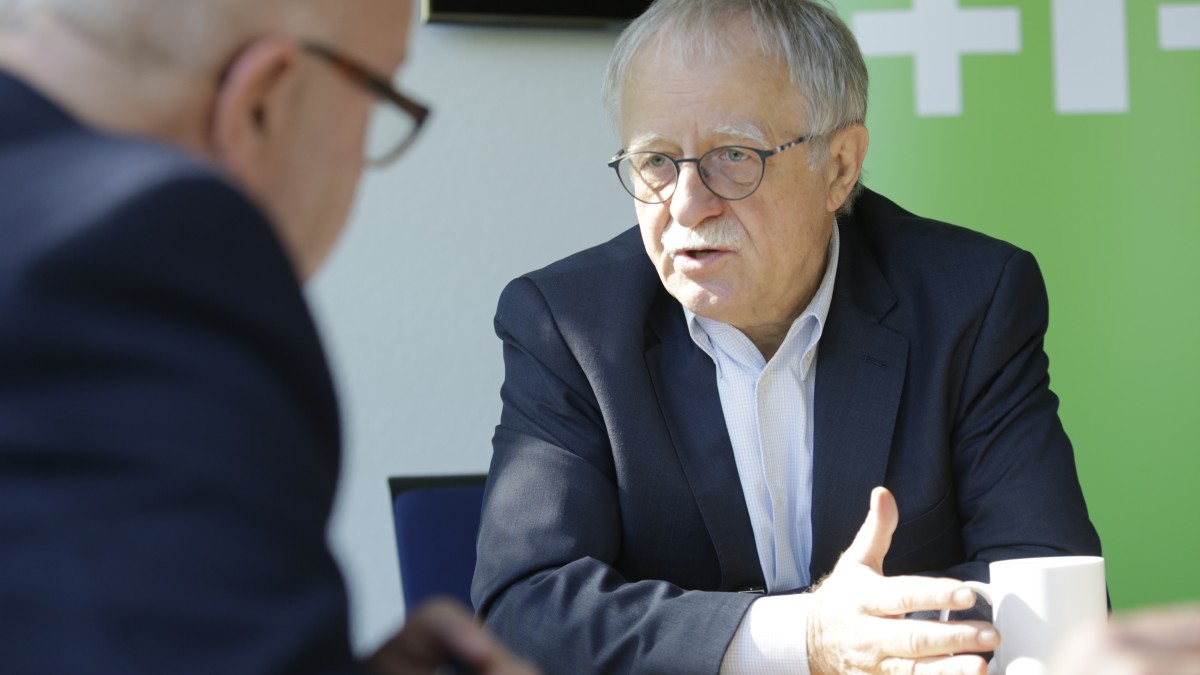 Kirchentagspräsident Hans Leyendecker im Interview mit Westlotto anlässlich des 37. Deutschen Evangelischen Kirchentages.