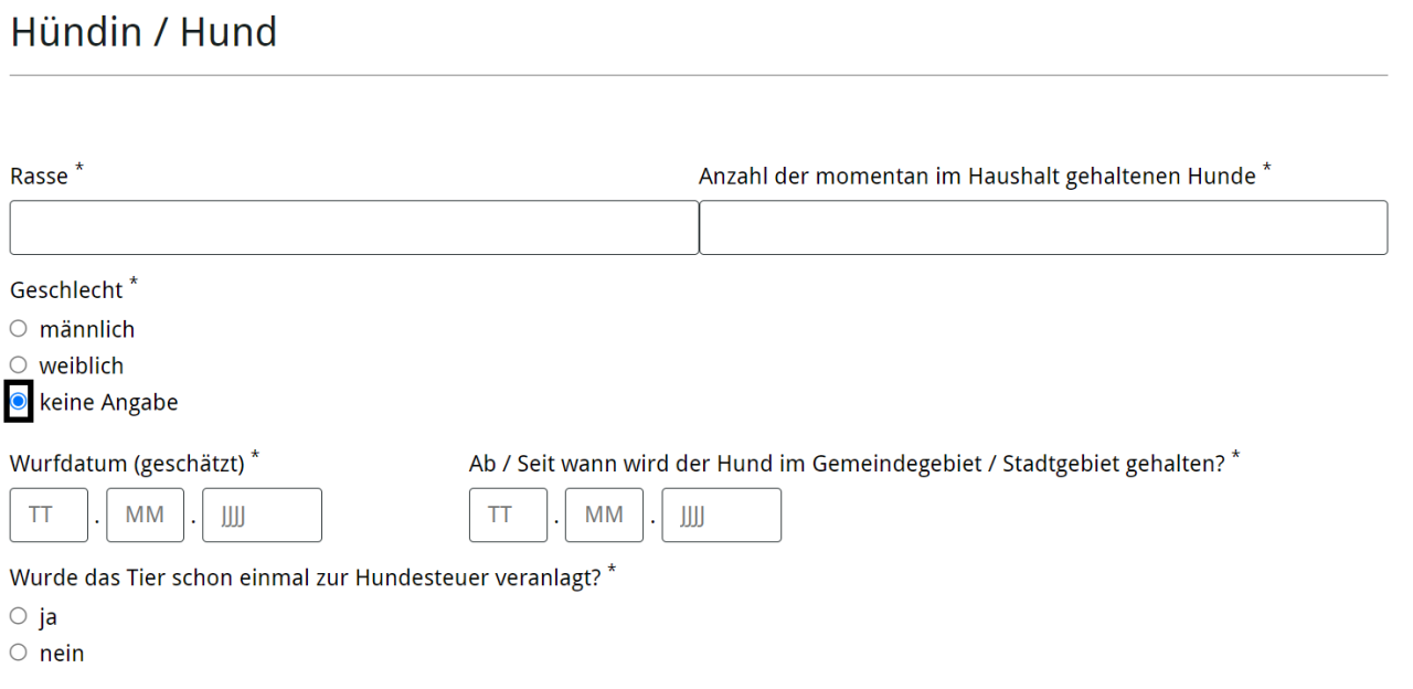 Die Stadt Neuenrade löschte die Auswahlmöglichkeit "divers" und schreibt nun stattdessen "keine Angabe". 