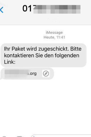 So sehen die dubiosen Paket-SMS aus. Klickt auf den Link, ist Unheil vorprogrammiert.