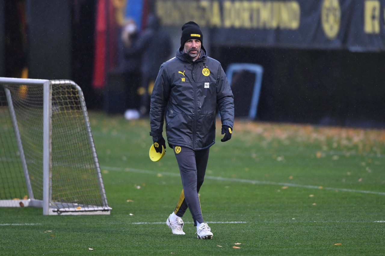 Marco Rose beim Training des BVB.