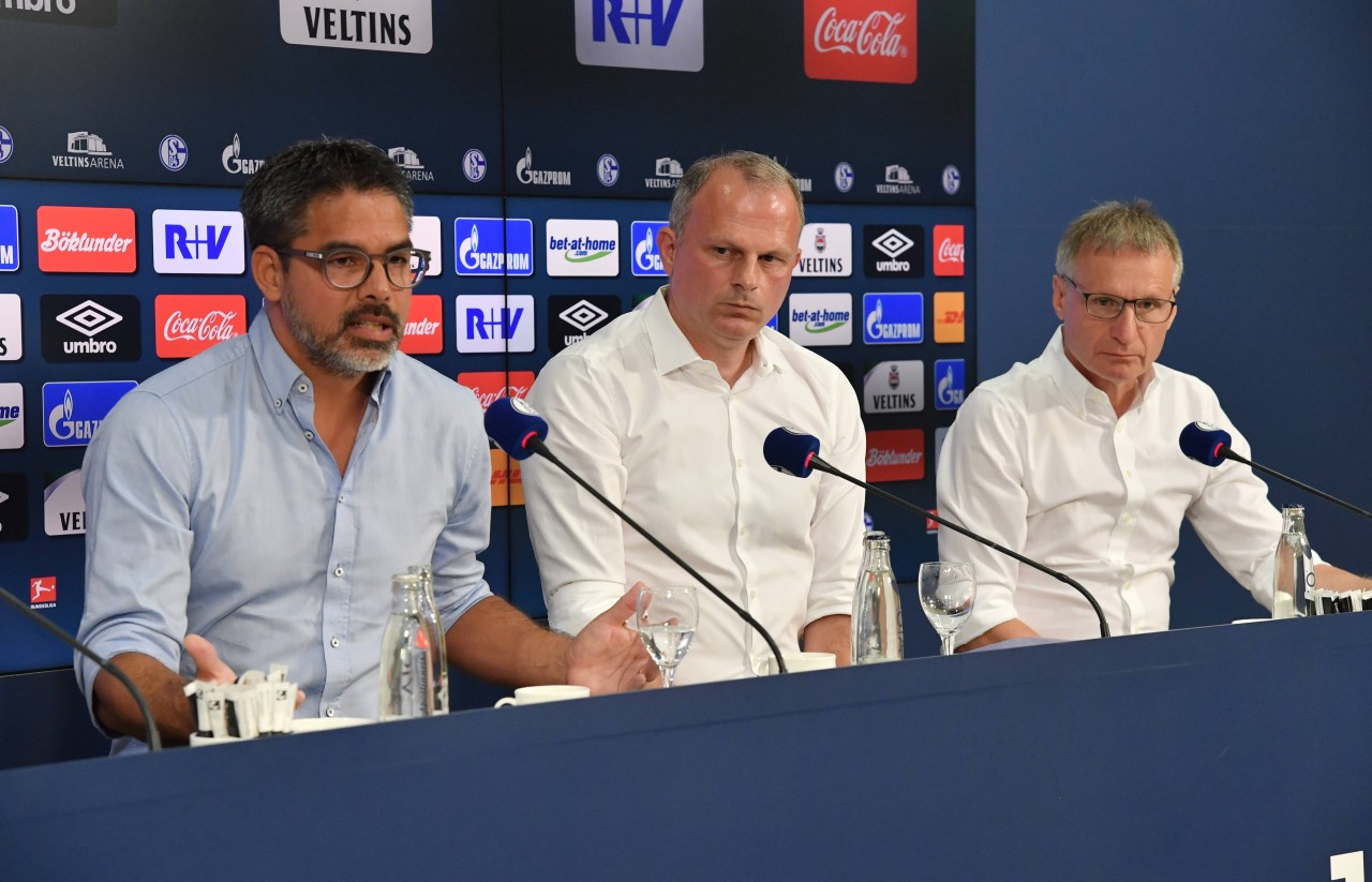 Nicht überzeugt? Jochen Schneider (r.) neben dem ehemaligen Coach des FC Schalke 04, David Wagner.