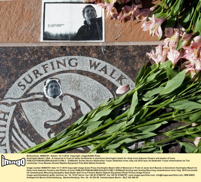 Der dreimalige Surf-Weltmeister Andy Irons wurde tot in einem Hotelzimmer in Dallas aufgefunden.