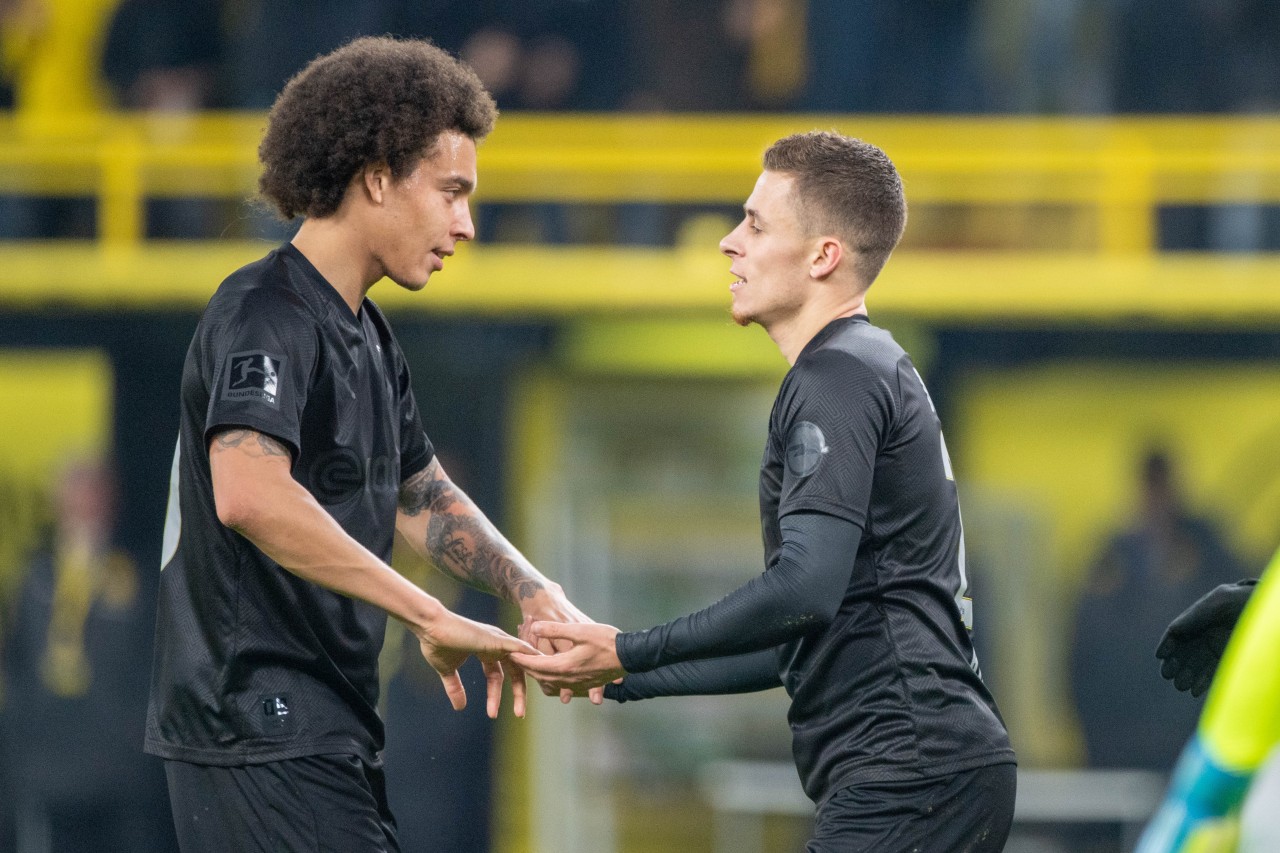 Axel Witsel (l.) und Thorgan Hazard würden sich über belgischen Zuwachs sicher freuen.