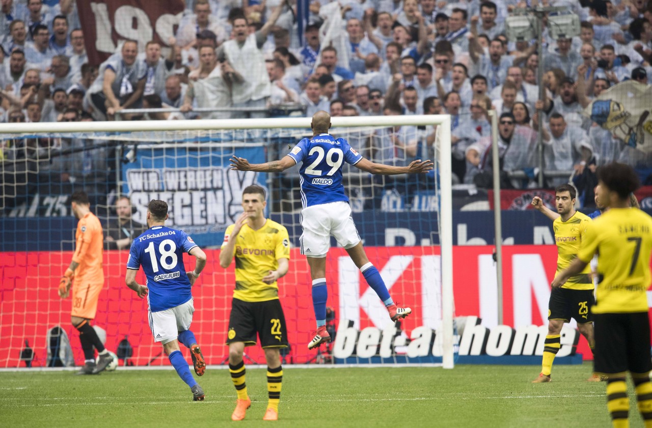 Ein einzigartiger Jubel nach einem einzigartigen Tor: Naldo feiert seinen Treffer zum 2:0 im Derby am 15. April.