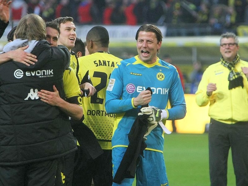 Jubel der Mannschaft, Roman Weidenfeller