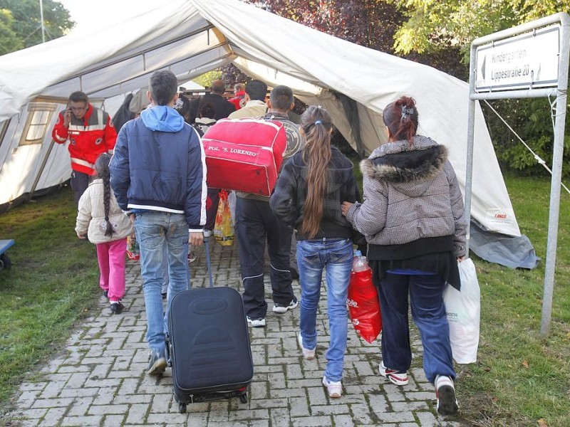 Unter den Flüchtlingen sind viele Familien.