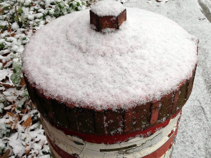 Der erste Schneefall im Ruhrgebiet.