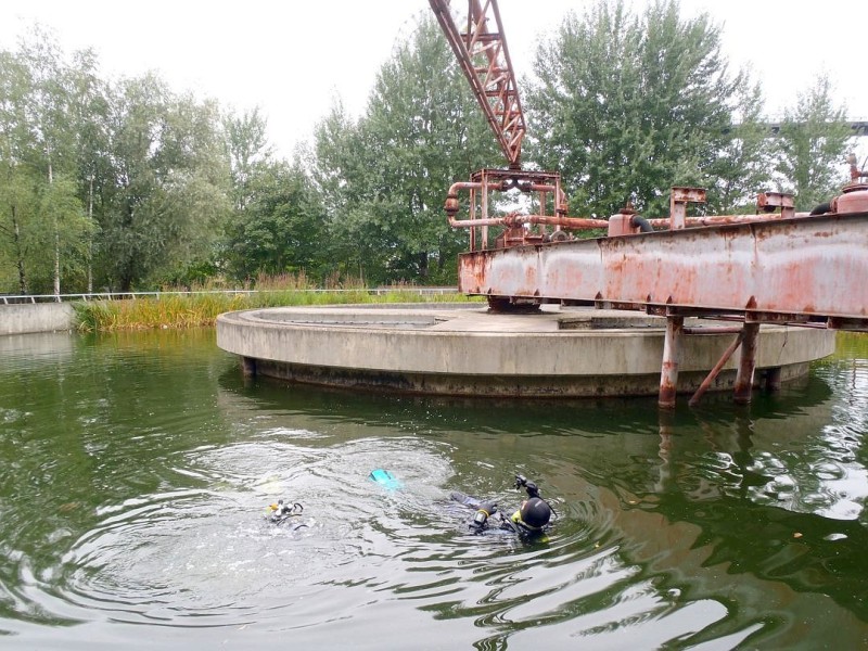 Auch die Klärbecken im Landschaftspark sind betauchbar.