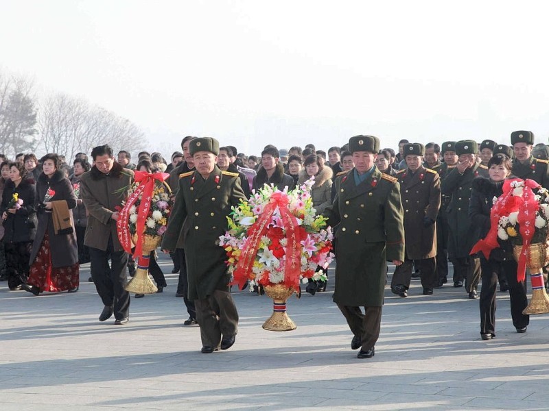 Nordkorea ehrt seine Machthaber: Vor zwei Jahren starb King Jong Il.