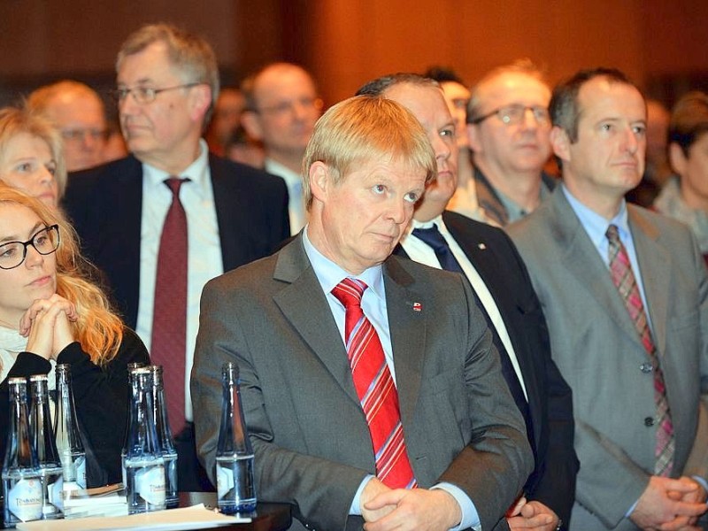 Der  DGB Emscher Lippe lud am Freitag, 03.01.2014 zum Neujahrsempfang in die Mathias-Jakobs-Stadthalle in Gladbeck an der Friedrichstraße ein. Foto: Lutz von Staegmann WAZ-FotoPool