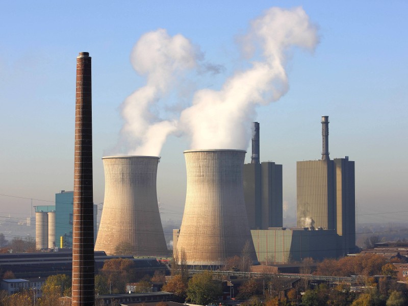 Gichtgaskraftwerk Duisburg-Huckingen auf dem Gelände des Hochofenstahlwerks Krupp Mannesmann