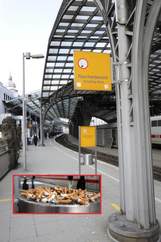 Ein Mann wurde im Ruhrgebiet rauchend am Bahnhof erwischt - mit harten Konsequenzen. (Symbolbild)