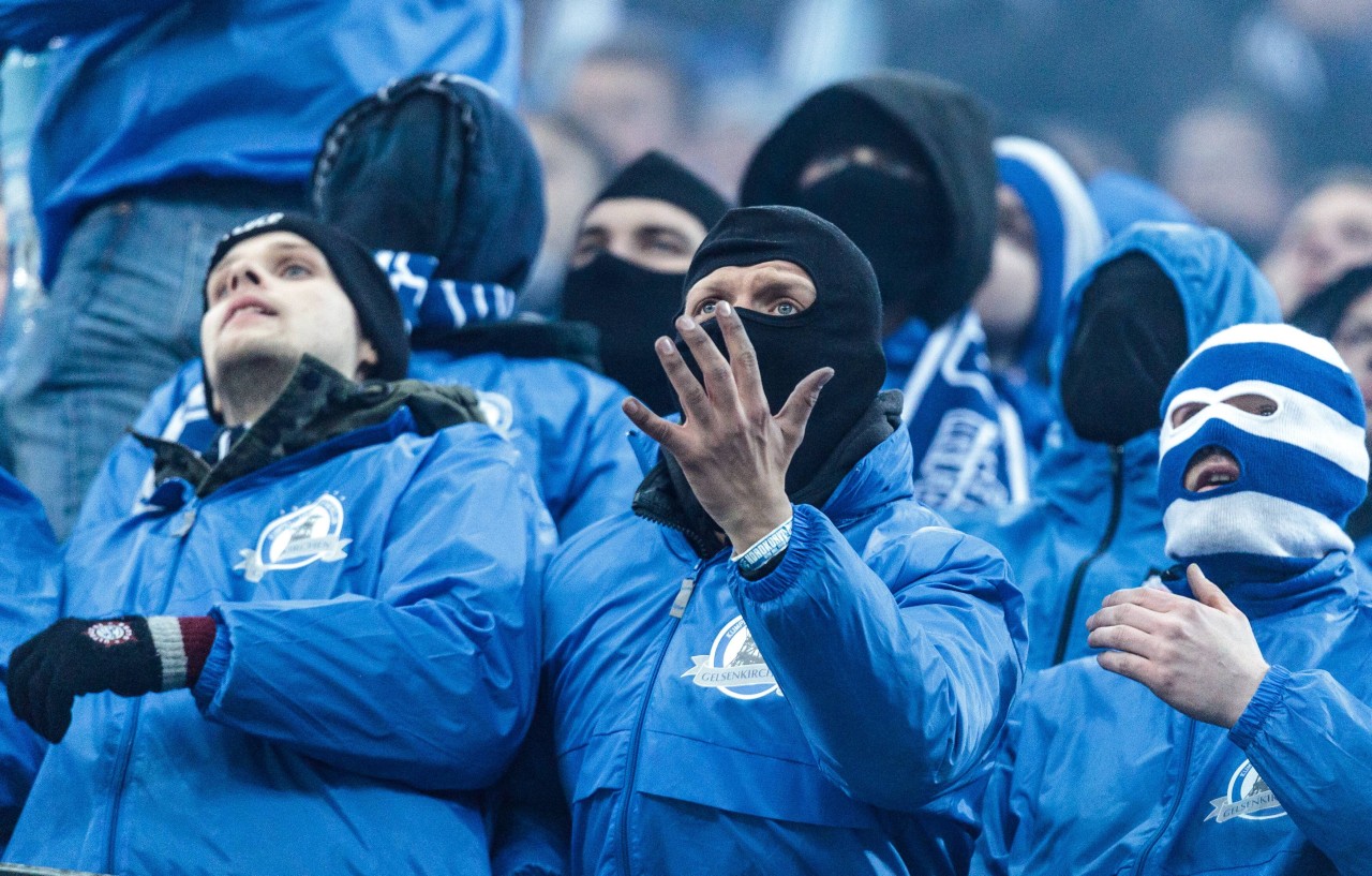 Beim FC Schalke 04 attackierte und verletzten S04-Anhänger zwei Gästefans. (Symbolfoto)