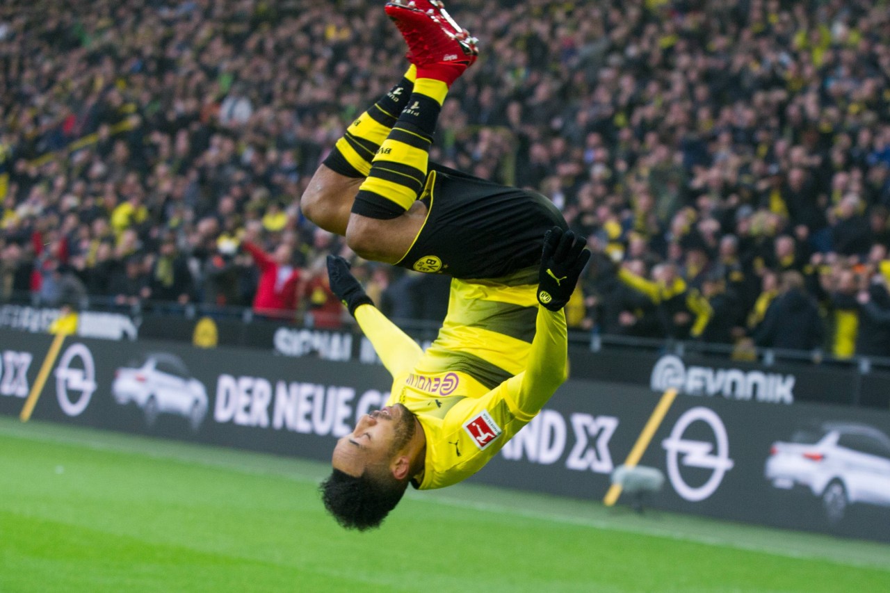 Jubelte gerne über Kopf: Pierre-Emerick Aubameyang.