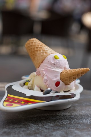 Das Pinocchio-Eis aus dem Eiscafe „Mercuri“ in Gelsenkirchen.