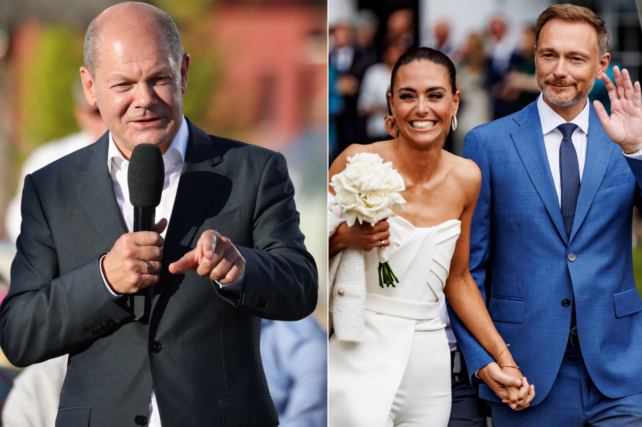 Olaf Scholz war zu Gast bei der Hochzeit von Christian Lindner und Franca Lehfeldt. 