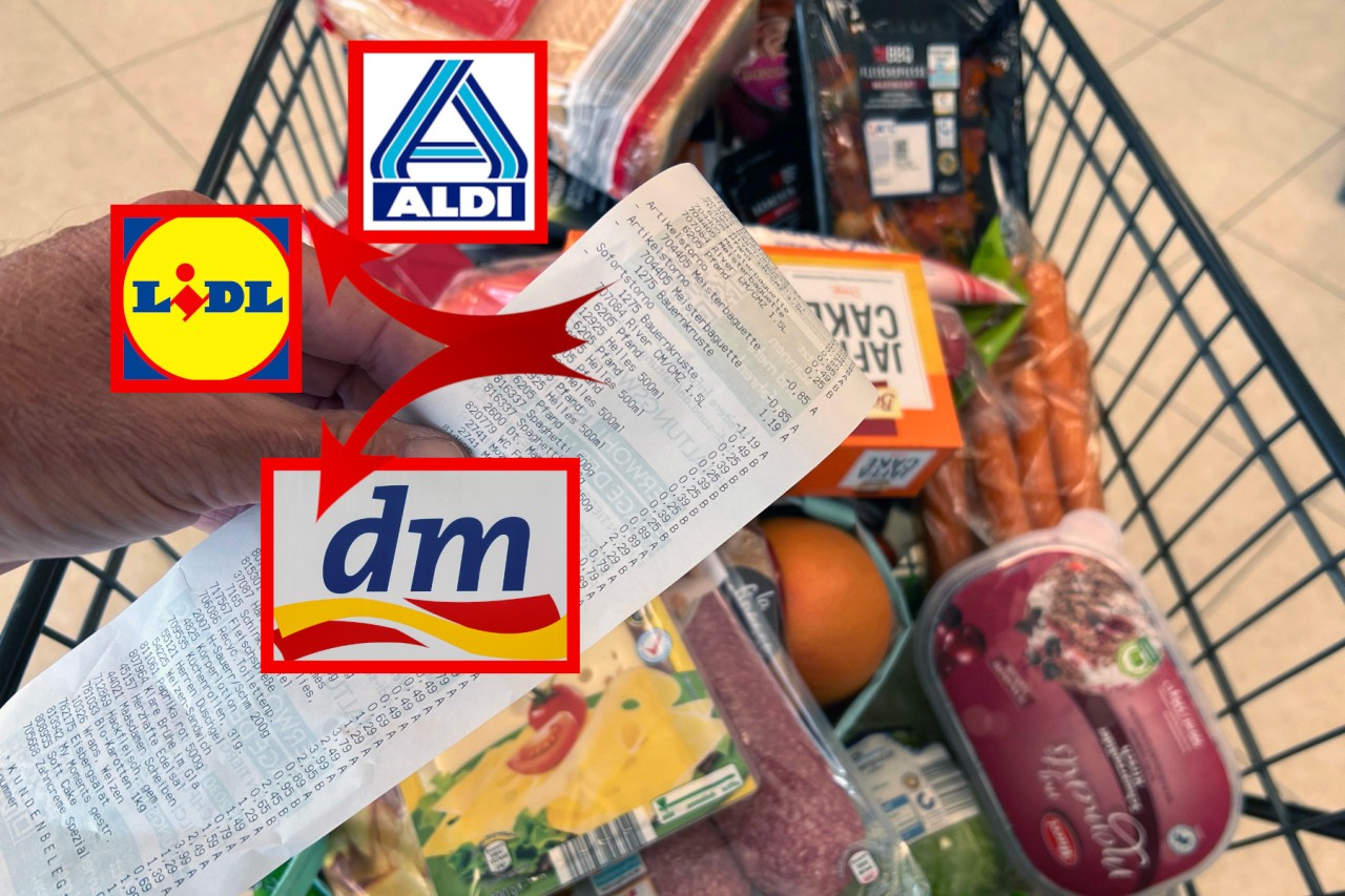 So gelingt der Einkauf von Produkten bei Aldi, Lidl und DM kostenlos. (Symbolbild)