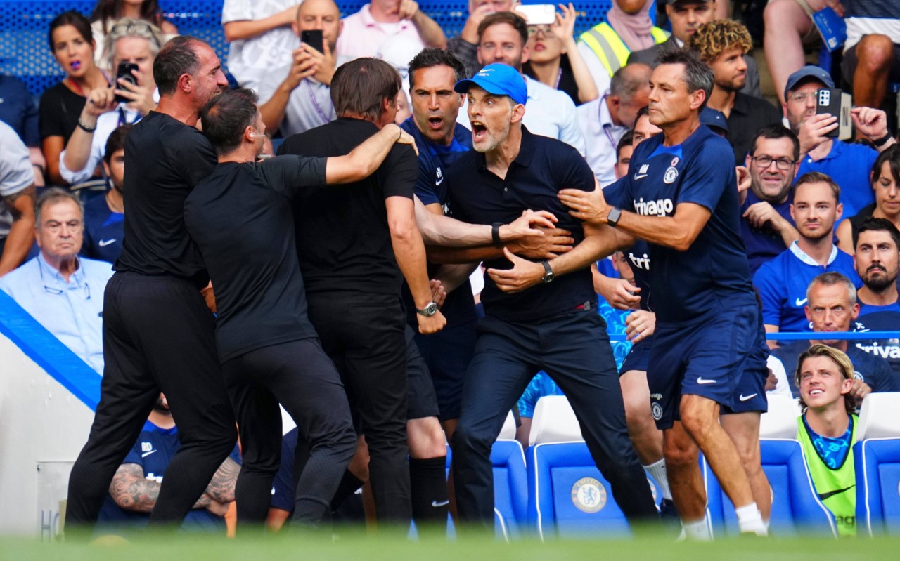 Ex-BVB-Coach Thomas Tuchel und Tottenham-Trainer Aontion Conte gerieten aneinander.