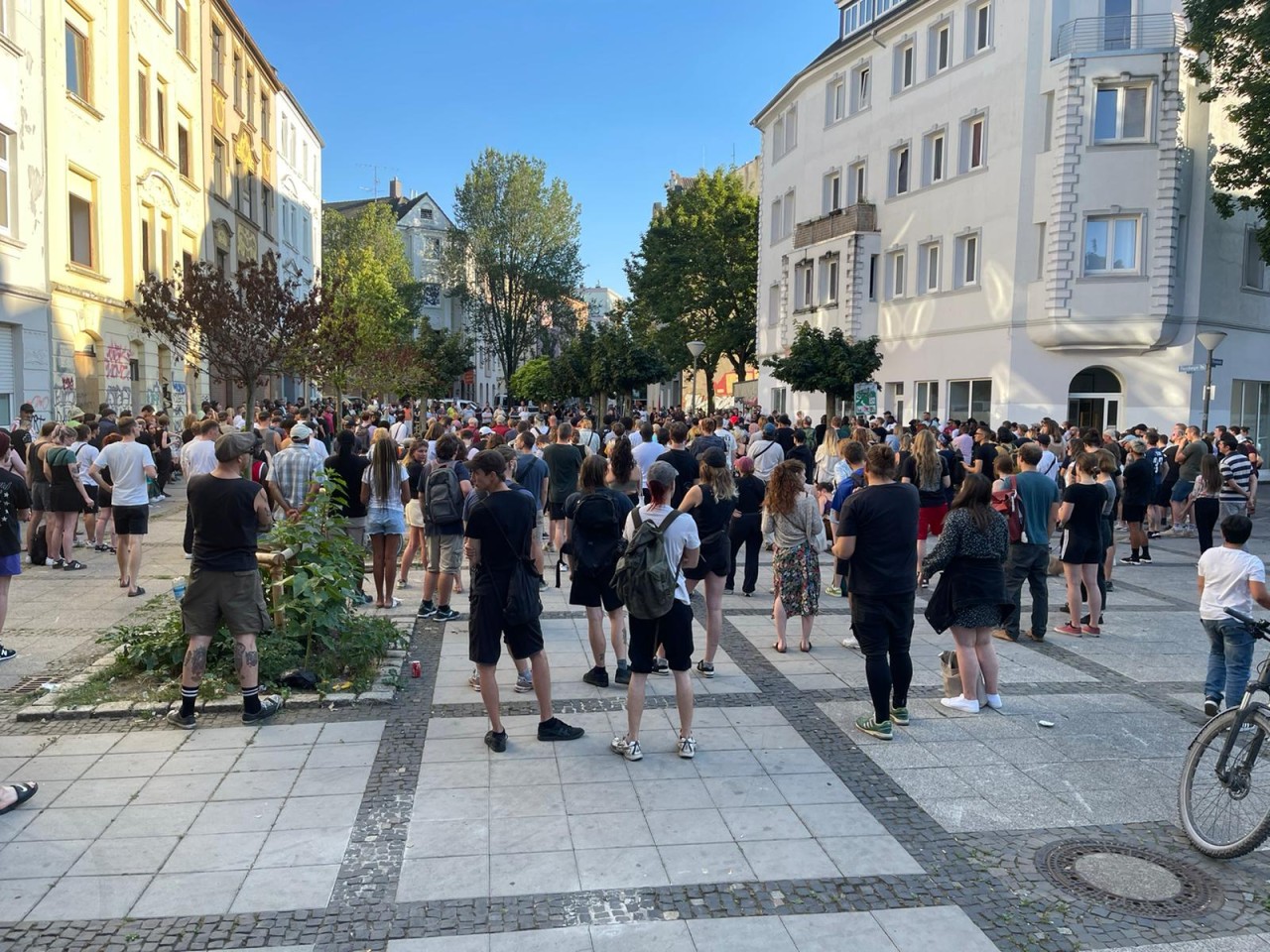 Demonstration in Dortmund nach den tödlichen Polizei-Schüssen auf einen Jugendlichen. 