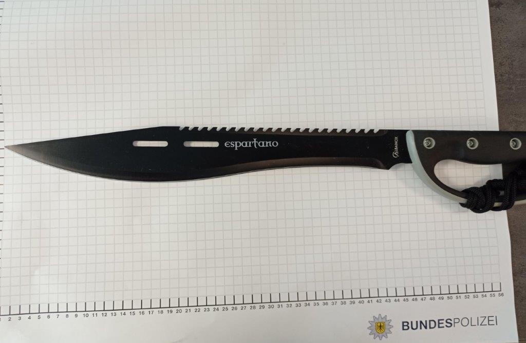 Am Dortmunder Hauptbahnhof konnte die Bundespolizei eine Machete beschlagnahmen. 