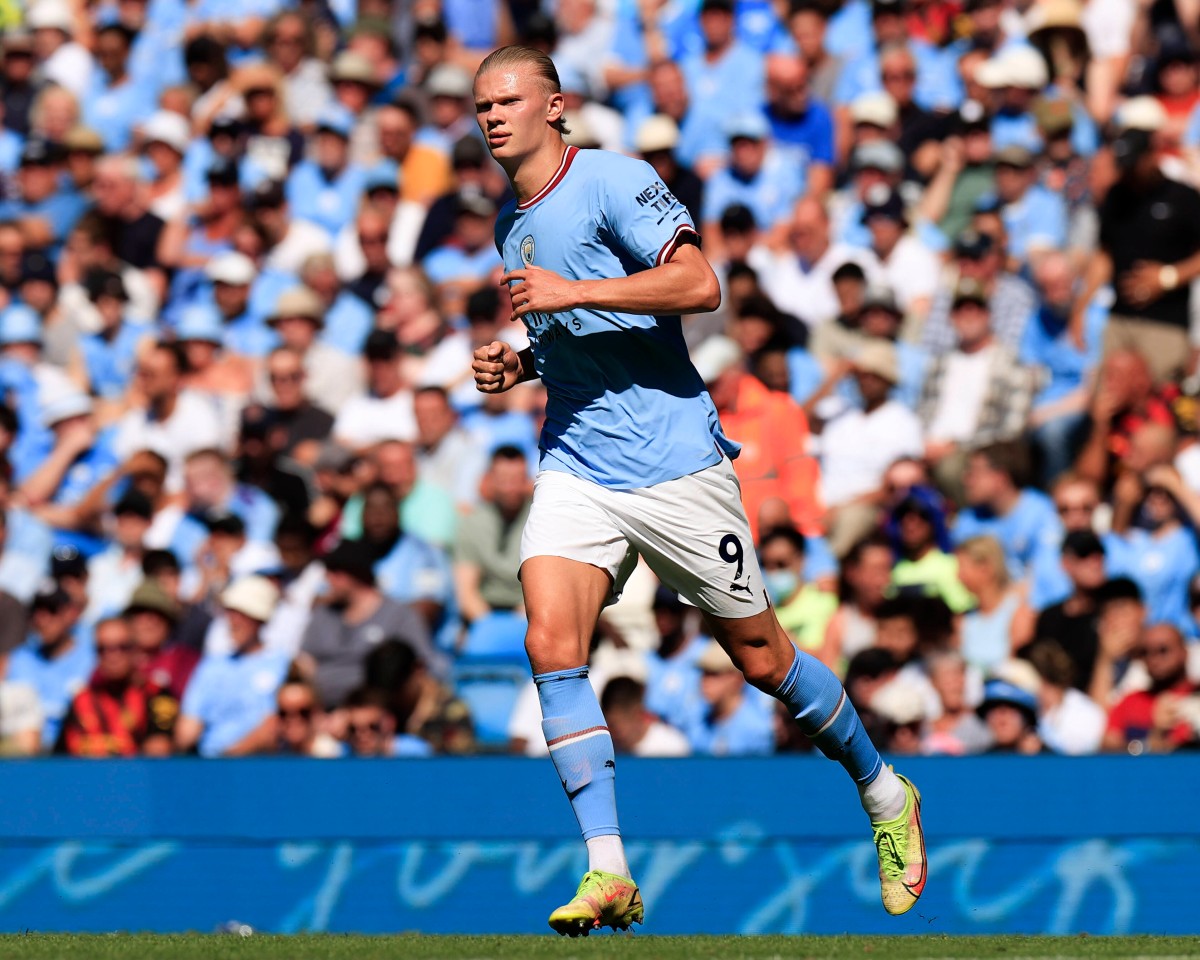 Ex-BVB-Star Erling Haaland im City-Trikot.