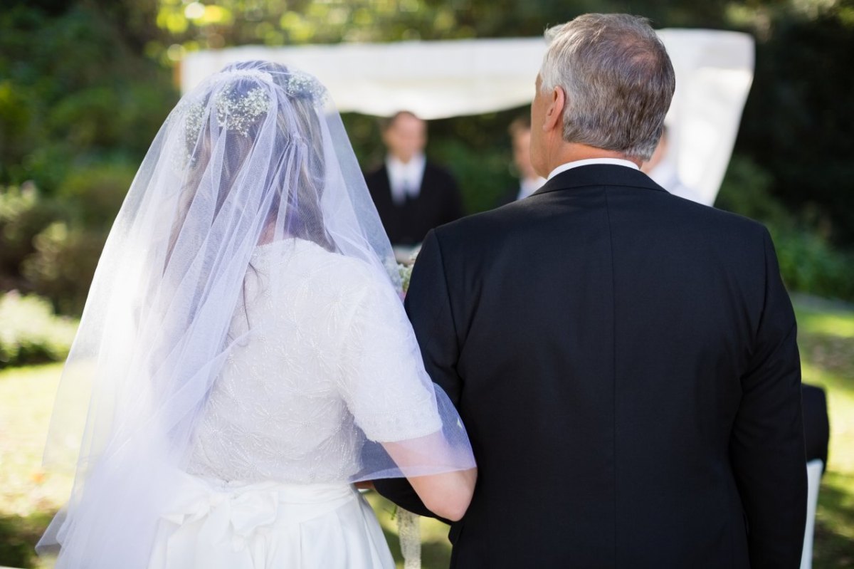 Hochzeit-Braut-Vater