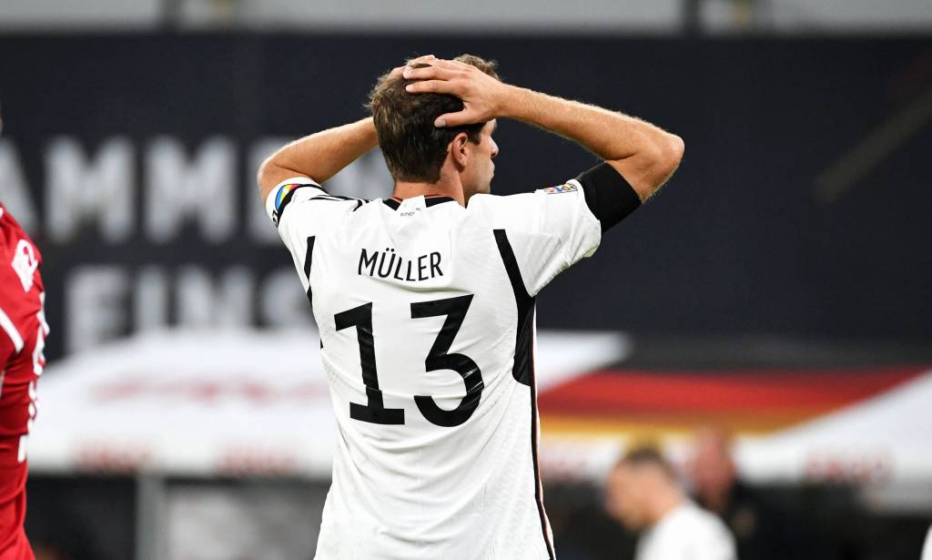 Deutschland – Ungarn 0:1: Thomas Müller ist fassungslos.