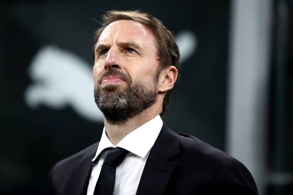 Nationaltrainer Gareth Southgate vor England – Deutschland.