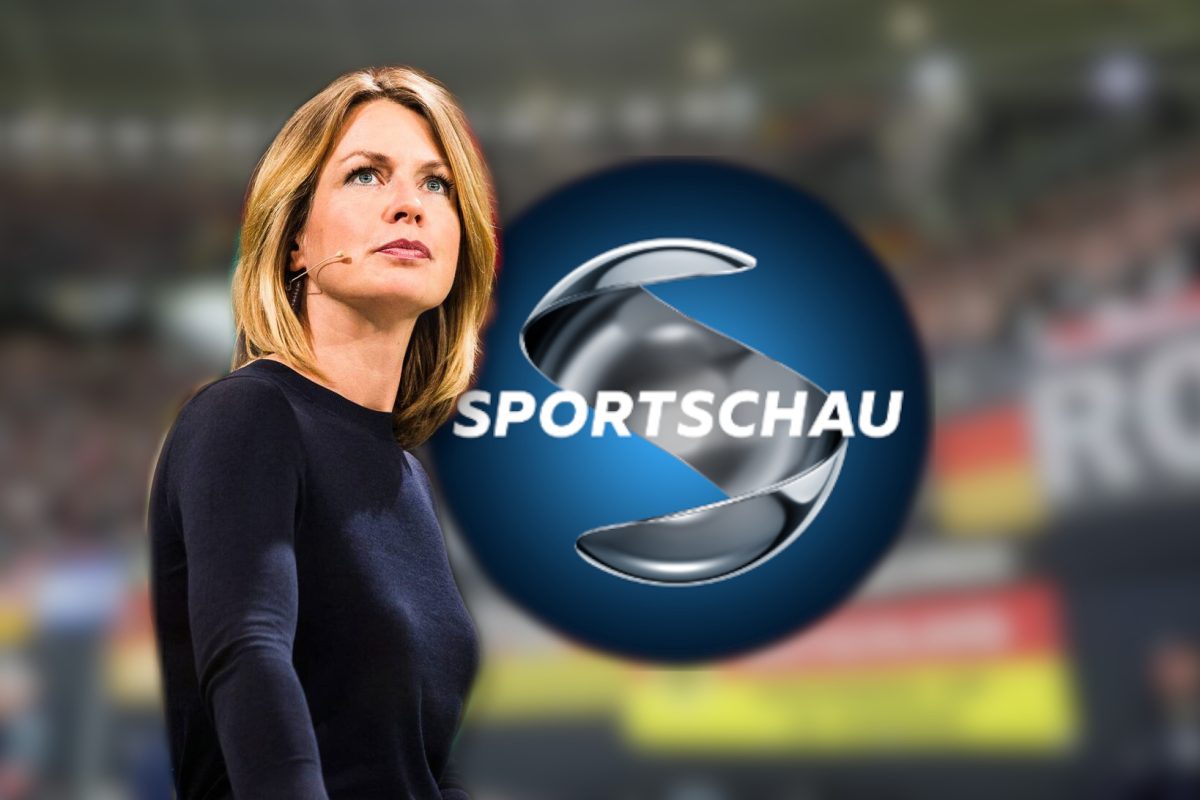 Sportschau-Moderatorin Jessy Wellmer schaut bedächtig nach oben.