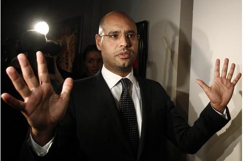 AMit einem blutigen Bürgerkrieg. im zivilen Leben ist Saif Al-Islam Gaddafi Architekt und Künstler. Hier bei einer Ausstelllung in Moskau vergangenen Juni. Foto: rtr