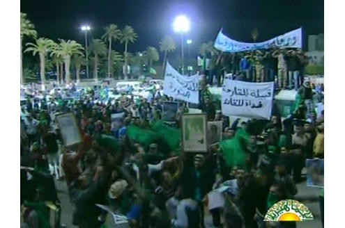 Beim Volksaufstand in Libyen...