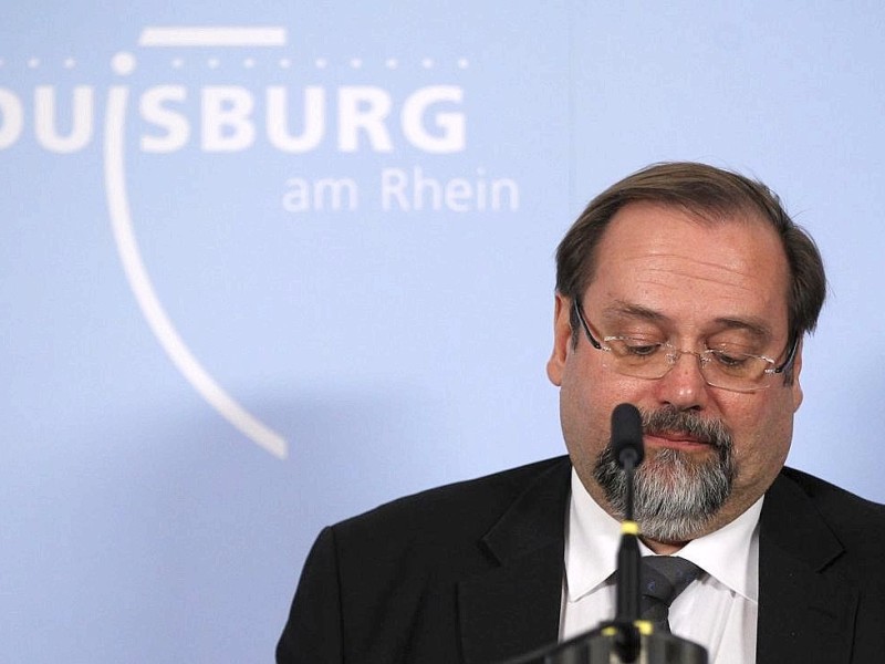 Der abgewählte OB nach der Bekanntgabe des Ergebnisses.